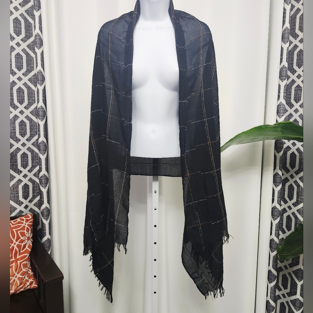 Black Checkered Shawl